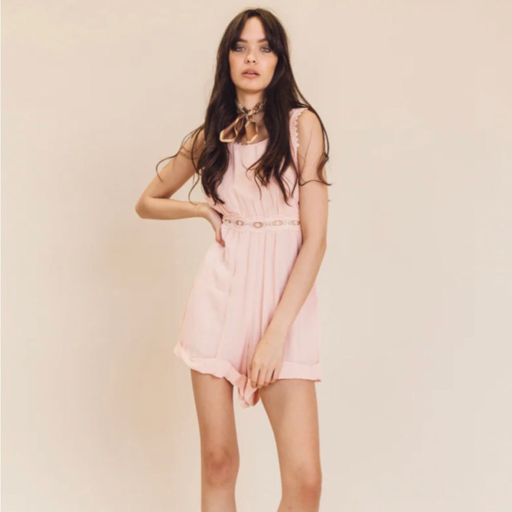 Lenni the Label Rookie Playsuit- Powder Pink